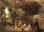 WATTEAU, Antoine Les Champs Elys es oil on canvas